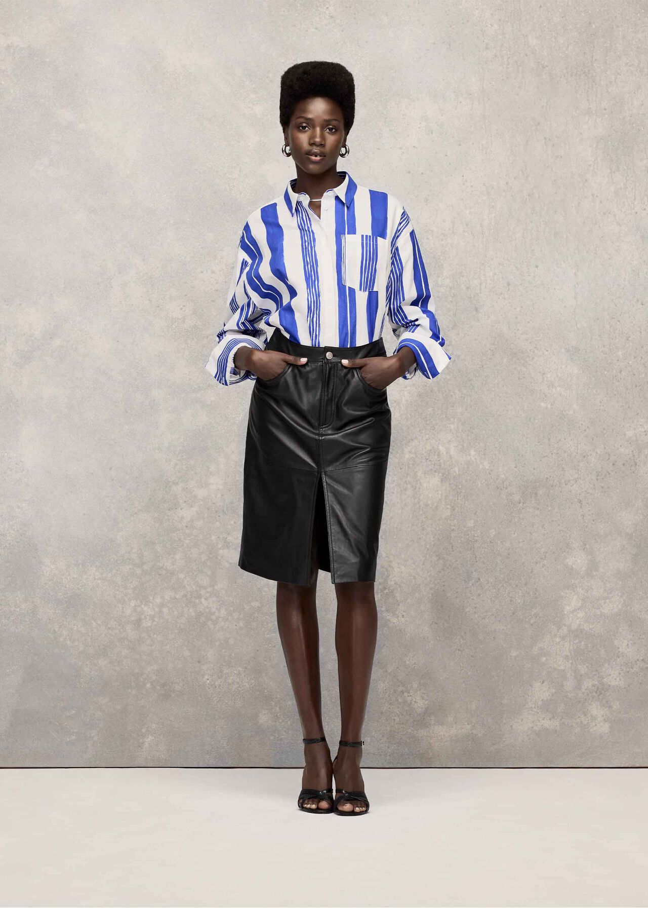 Painted Stripe Oversized Shirt